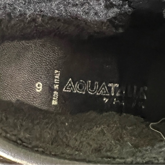 AQUATALIA LEATHER CAMERON FUR TRIM WEDGE BOOTIES SIZE 9 EUC - Picture 8 of 13